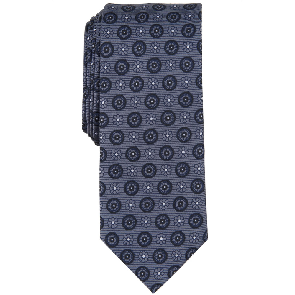 Bar III Men Aiken Medallion Tie Black One Size